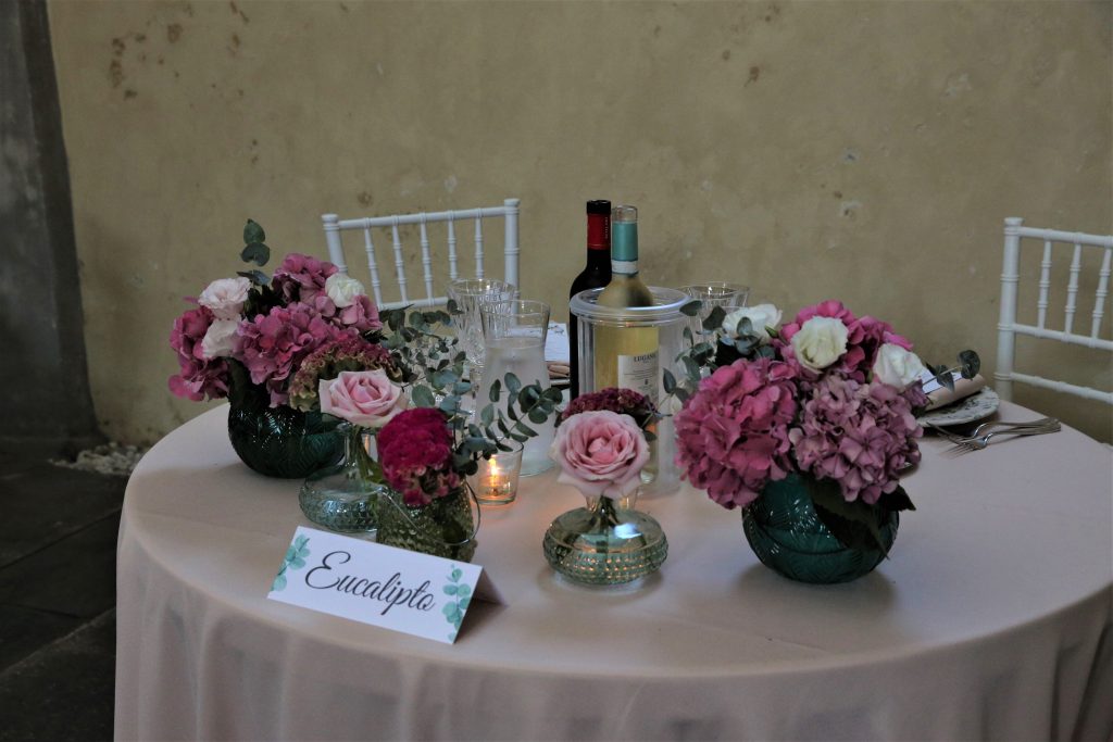 Foto de decorazione banquete boda en el Castello Quistini. Elopement