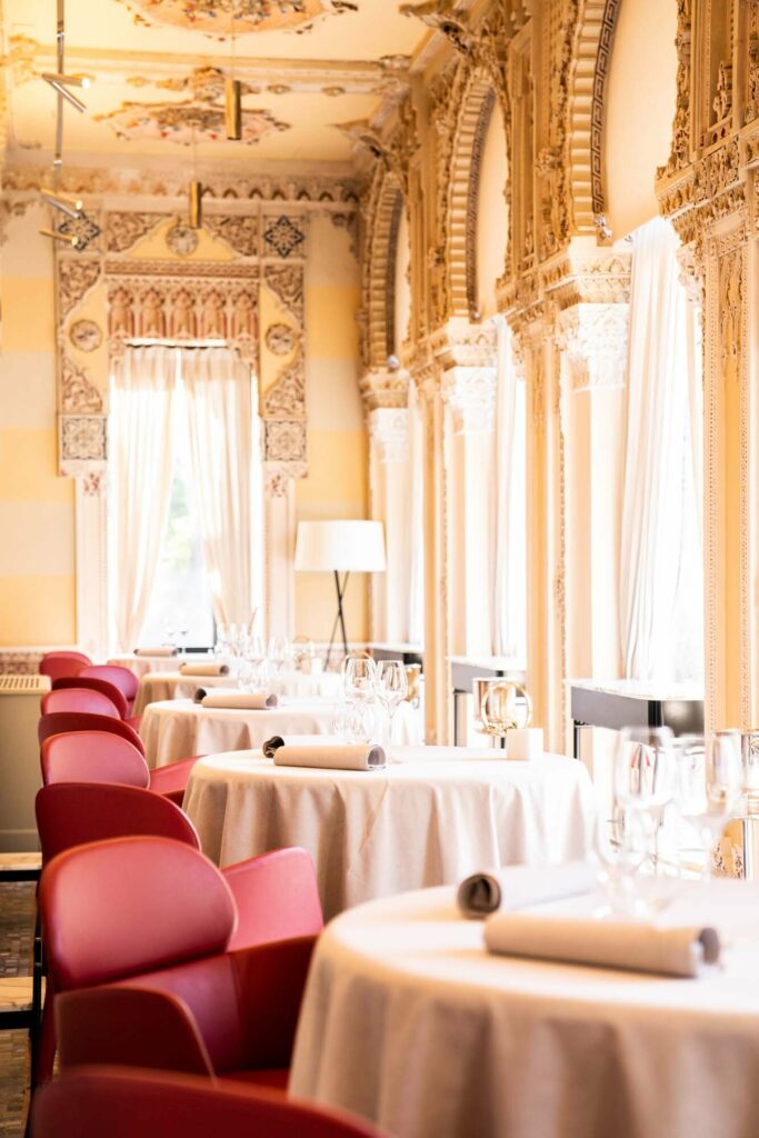 Foto del interior del restaurante de Villa Crespi