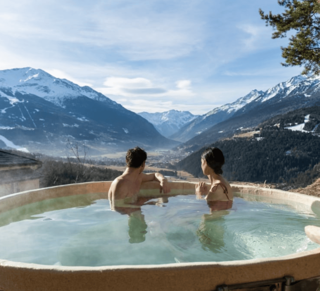 Foto de una pareja en QC Terme Bagni Vecchi de Bormio